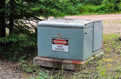 green electrical box outside|green electrical box in yard.